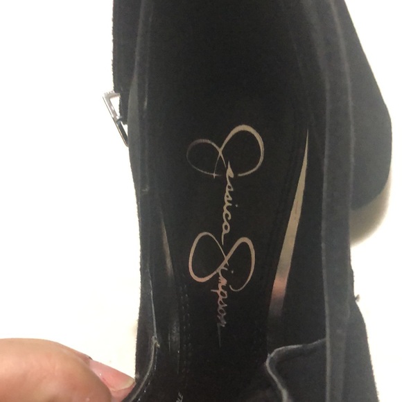 Jessica Simpson Black Suede Ankle Strap boot/shoe - Picture 7 of 7